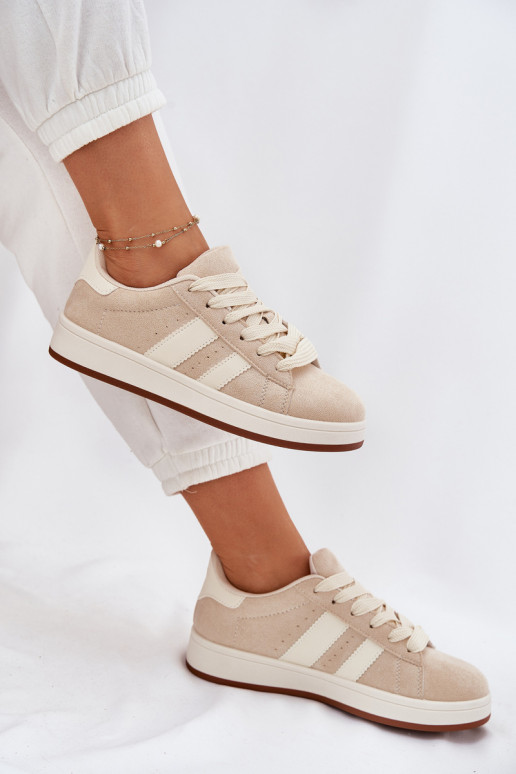 Sneakers modeļa apavi Sievišķīgs Z no eko zamšādasu smilšu krāsas Arlenina
