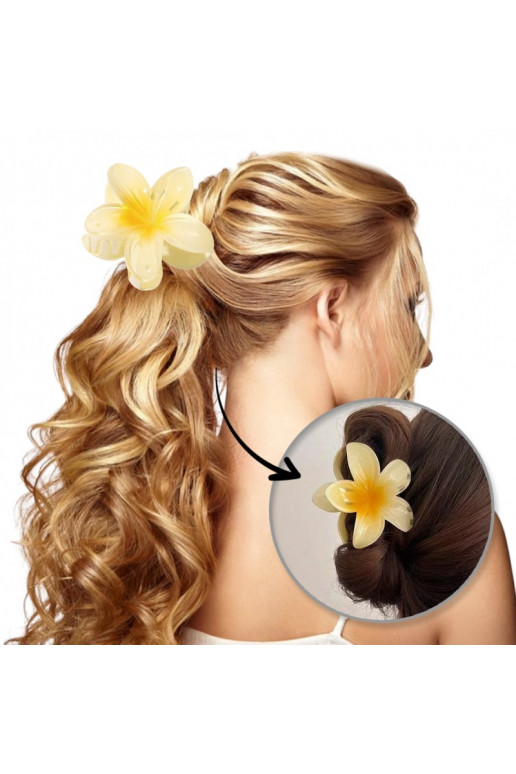Matu sprādze Barrette XL  ombre dzeltena krāsa 7,5x8cm SP269ZO