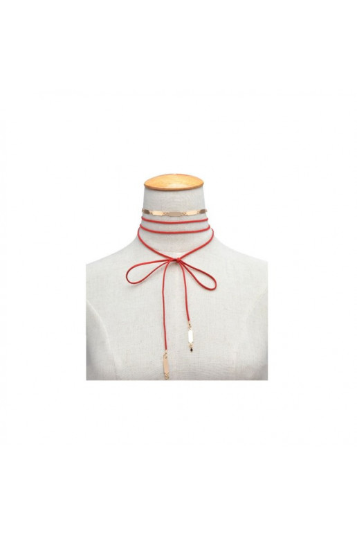 Kakla rota CHOKER OPALIZUJĄCY - bordo krāsas N493BOR