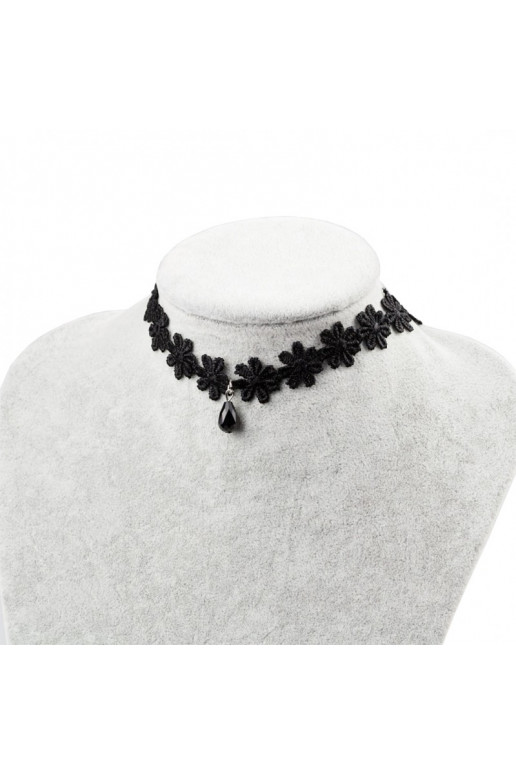 Kakla rota melna krāsa choker uszki  N283