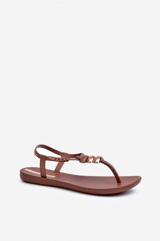 Sievišķīgs līdzenas zoles basenes modernas iešļūcenes 83507 Ipanema Class Blown Up Sandal Fem brūnas krāsas