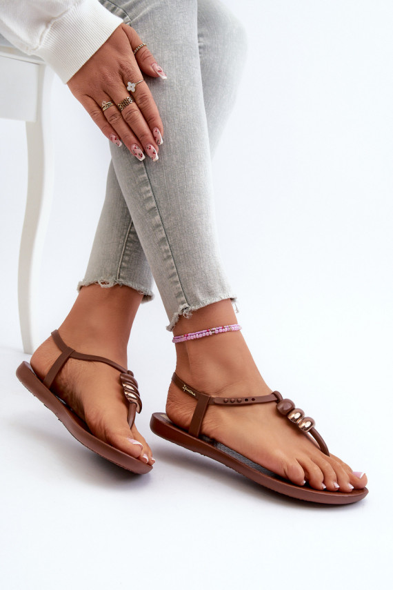 Sievišķīgs līdzenas zoles basenes modernas iešļūcenes 83507 Ipanema Class Blown Up Sandal Fem brūnas krāsas