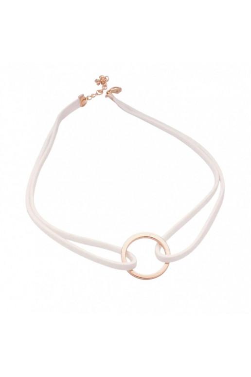 Kakla rota CHOKER RZEMYK   balts N296B