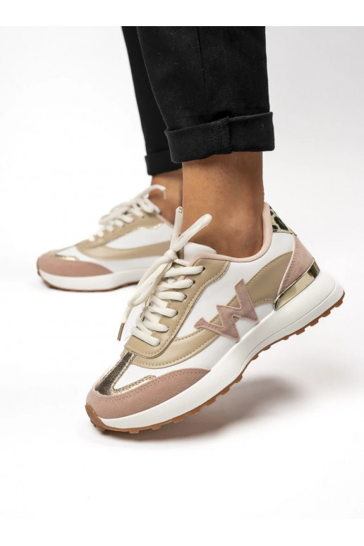 Sievišķīgs Sneakers modeļa apavi WANDA WHITE PINK Stylowy Komfort z Kobiecym Akcentem
