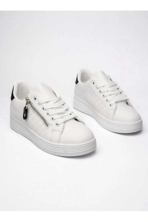 Sievišķīgs Sneakers modeļa apavi ZIPPY WHITE BLACK Nowoczesny Design i Miejski Komfort