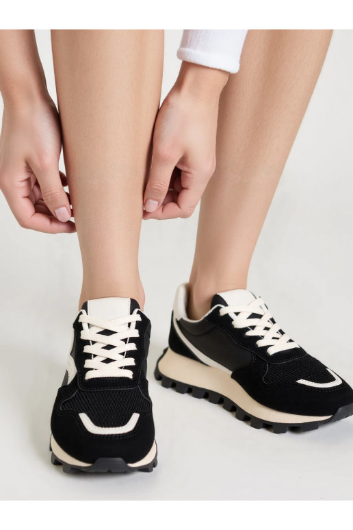 Sievišķīgs Sneakers modeļa apavi RAYA BLACK Kontrast, Dynamika i Styl Miejski
