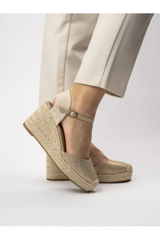 Sievišķīgs espadrilles ar platformu WILD ELEGANCE GOLD