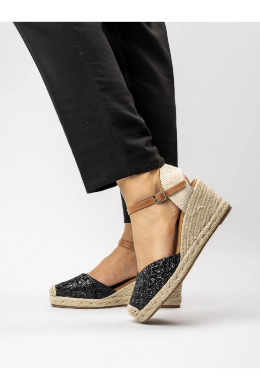 Sievišķīgs espadrilles BLACK