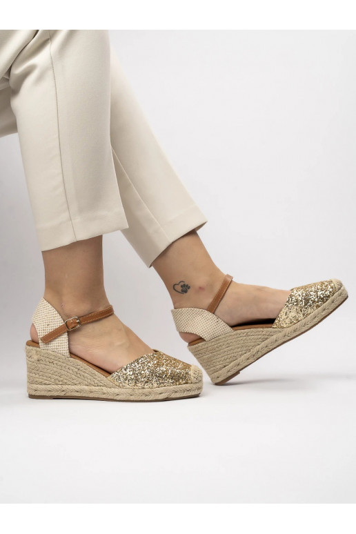 Sievišķīgs espadrilles LOLA GOLD