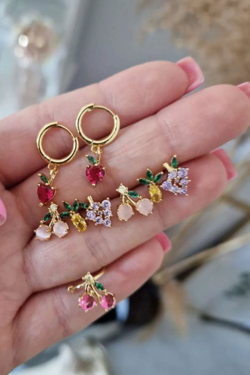 Stilīgi auskari Fruity