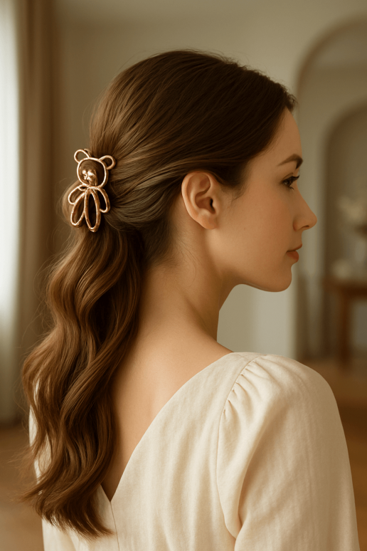 Matu sprādzes zelta krāsā Matu sprādzes zelta krāsā