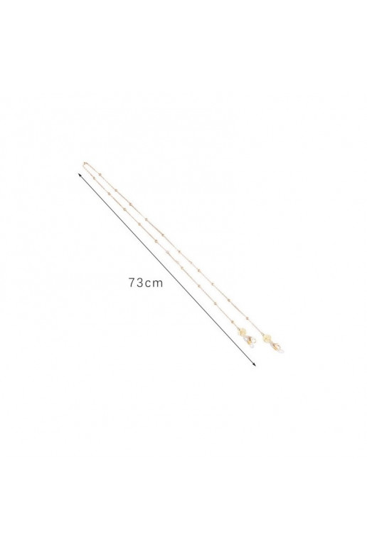 Ķēde brillēmcienki zelts  cyrkonie 68cm LDK17