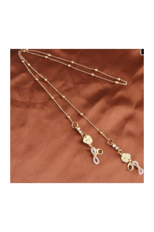 Ķēde brillēmcienki zelts  cyrkonie 68cm LDK17
