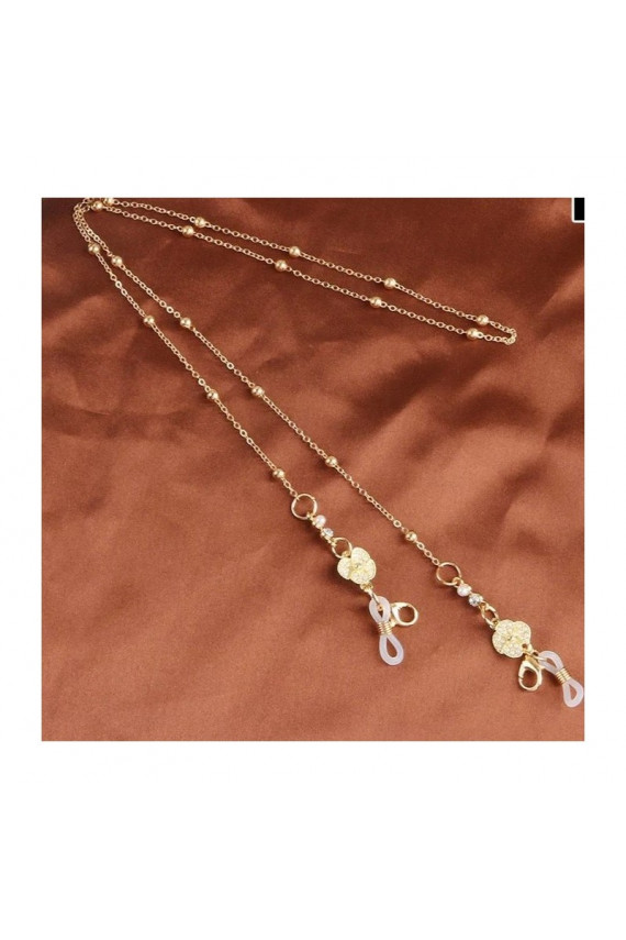 Ķēde brillēmcienki zelts  cyrkonie 68cm LDK17