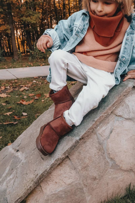 Bērnu ziemas apavi brūnas krāsas Gooby