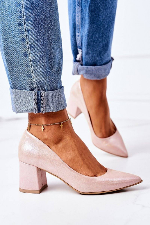 Satina auduma kurpes rozā krāsas