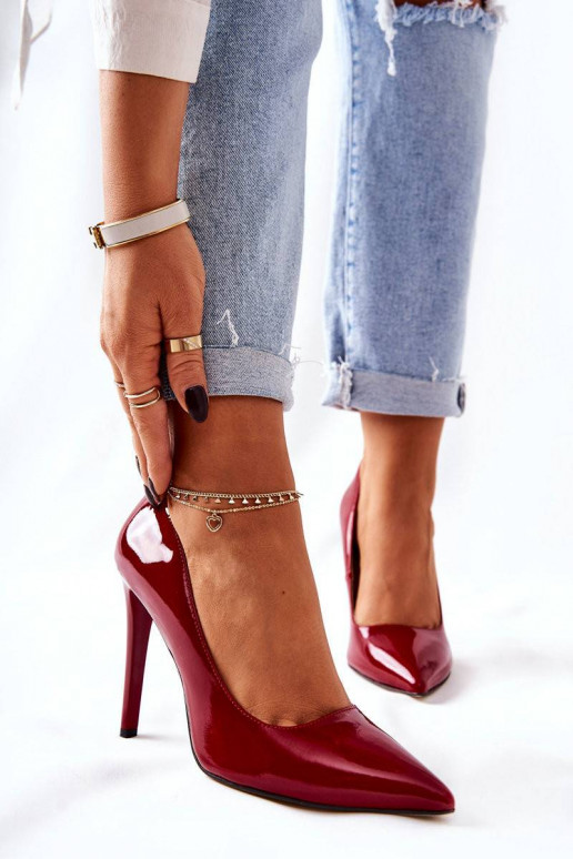 Laque augstpapēžu kurpes apavi ar...