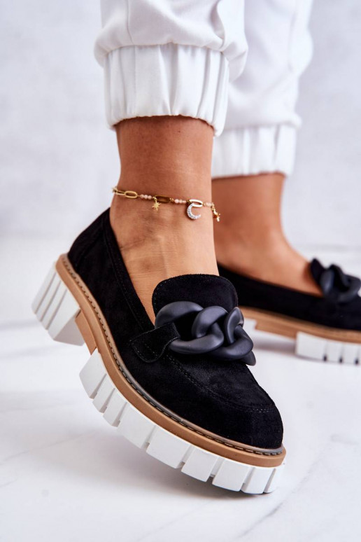 Zamšādas apavi ar ornamentiem melnas...