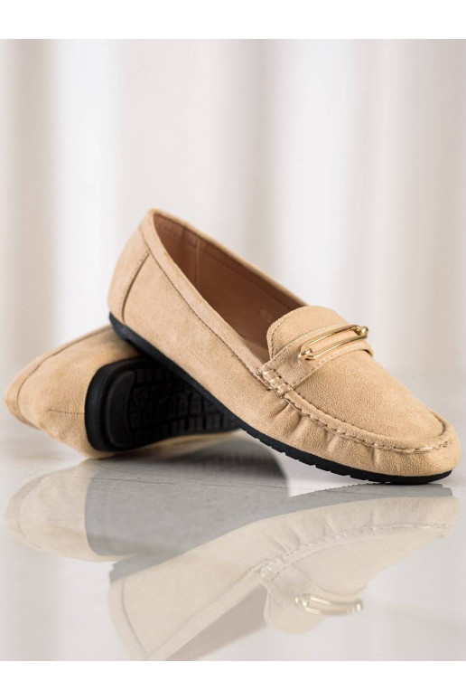 Ērtas smilšu krāsas mokasīni