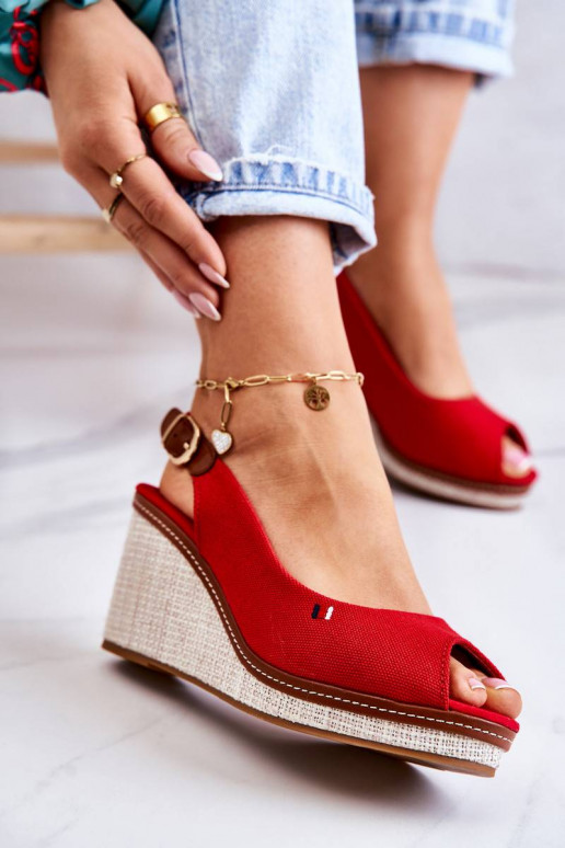 Ērtas basenes ar sprādzītēm sarkanas...