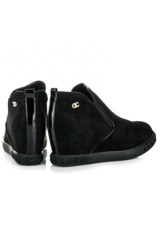 Zamšādas melnas uzvelkamas kurpes ar...