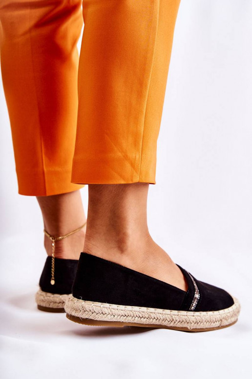 Klasiska modeļa espadrilles melnas...