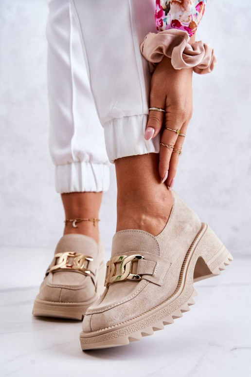 zamšādas apavi Ziloņkaula krāsas...