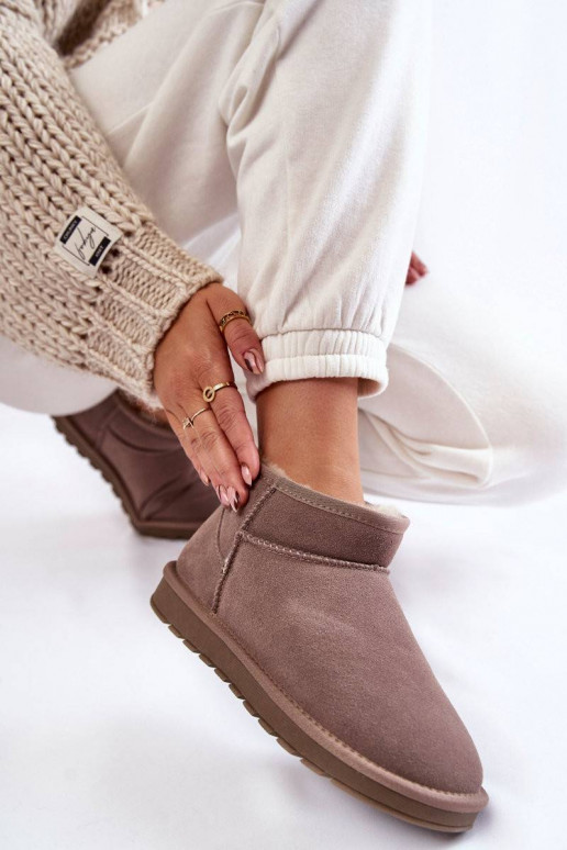 Zamšādas sniega apavi Pelēkas krāsas...