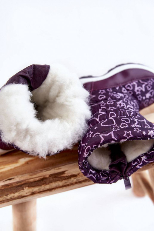 Sniega apavi siltināti violetās...