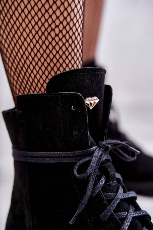 zamšādas Sieviešu puszābaki ar...