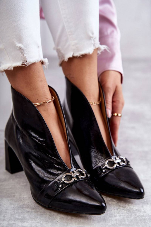 Sieviešu puszābaki ar papēdi melnas...