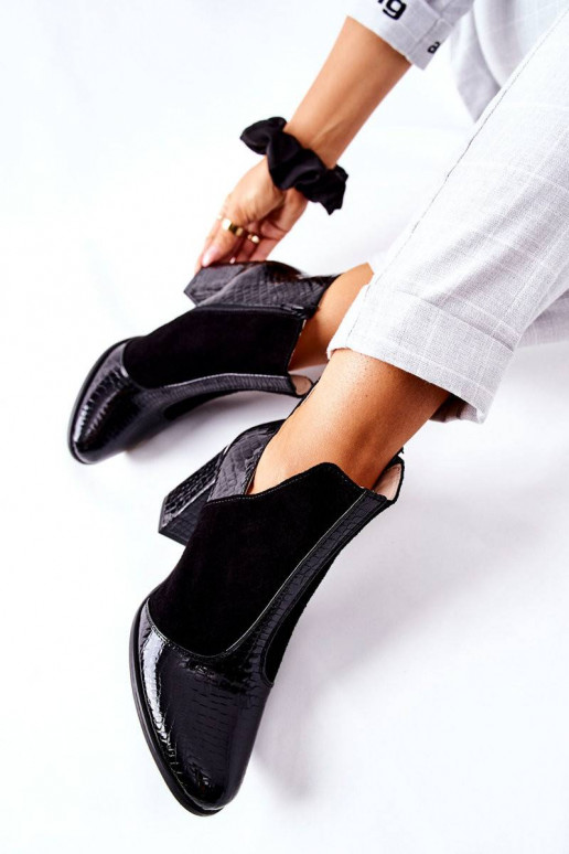 Sieviešu puszābaki no dabīgas ādas ar...