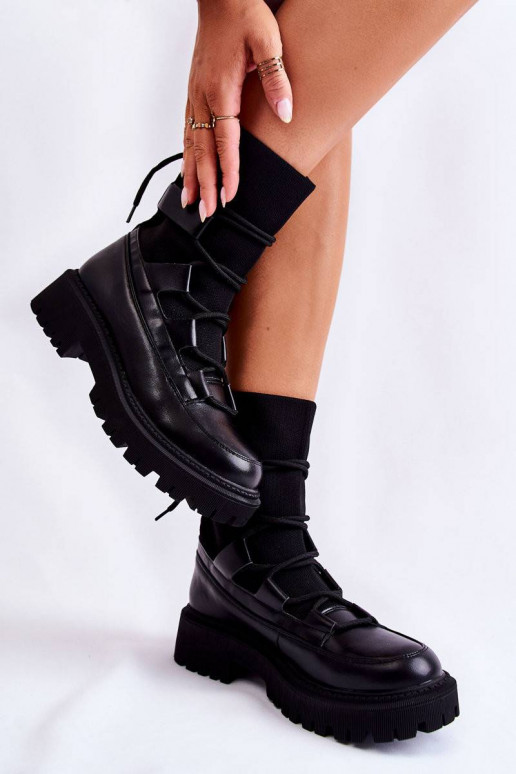 Masīvi zābaki melnas krāsas Fallor