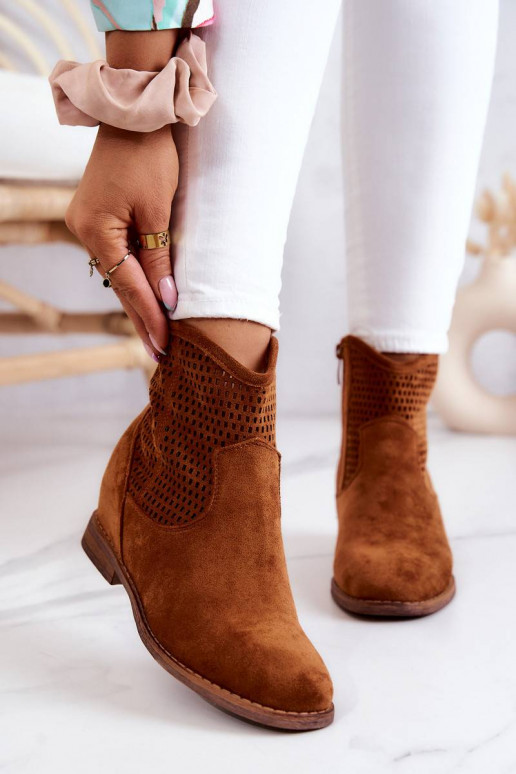 Zamšādas Sieviešu puszābaki brūnas...