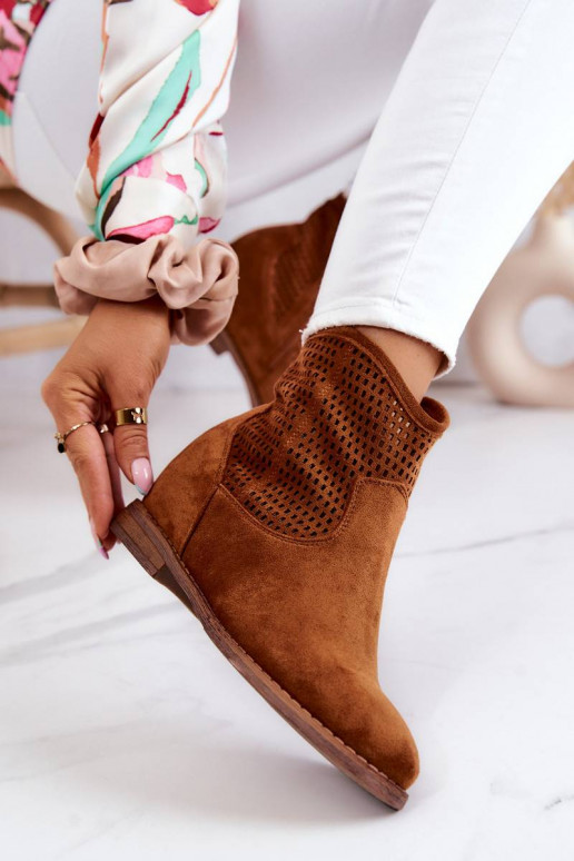 Zamšādas Sieviešu puszābaki brūnas...