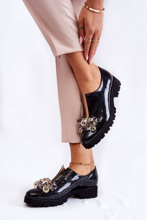 Eleganta stila Laque apavi ar...