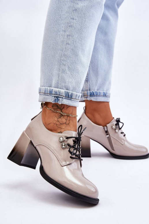 Stilīgasrnas apavi ar papēdi Pelēkas...