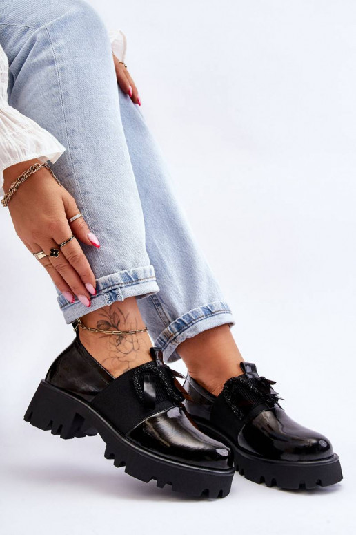 Laque apavi melnas krāsas Keily