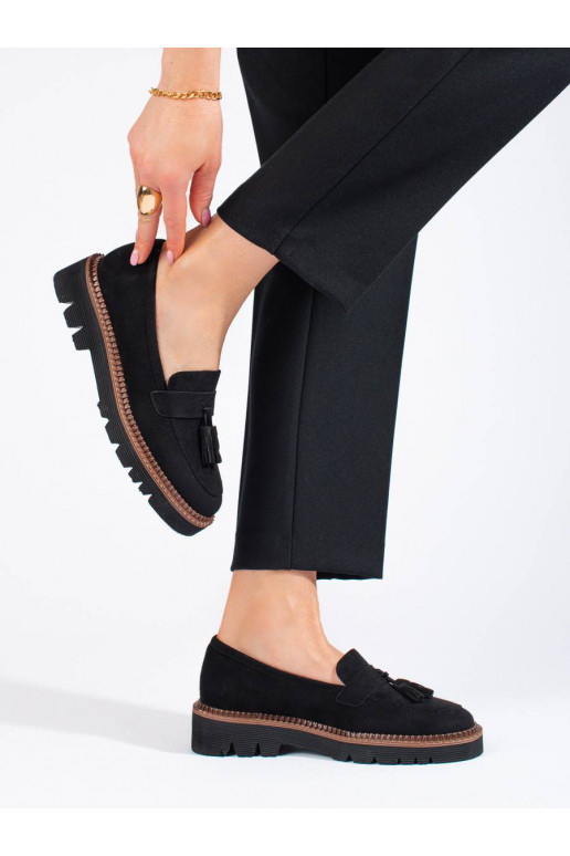 Zamšādas mokasīni Vinceza Melnas krāsas