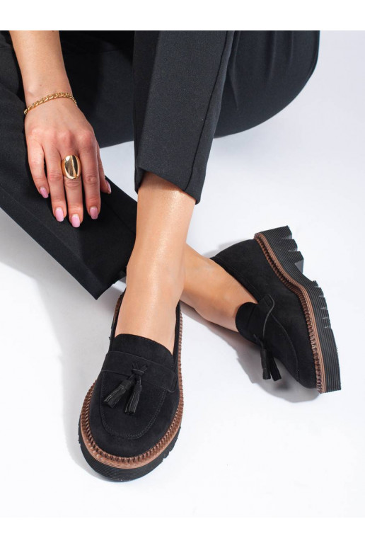 Zamšādas mokasīni Vinceza Melnas krāsas