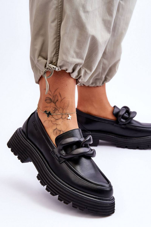 Mokasīni apavi Big Star melnas krāsas