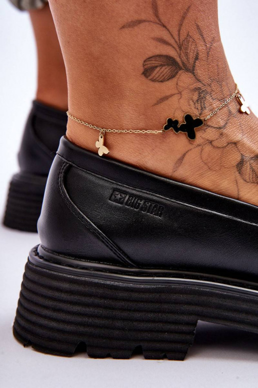 Mokasīni apavi Big Star melnas krāsas