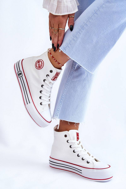 Auduma brīvā laika apavi ar platformu...