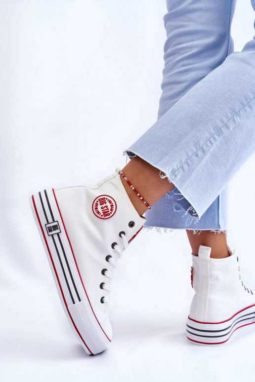 Auduma brīvā laika apavi ar platformu...