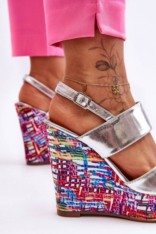 ar platformus sandales Sudraba krāsas...