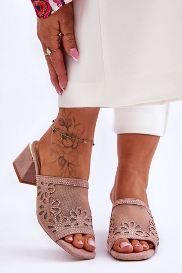 Čības ar papēdi ar tīkliņu...