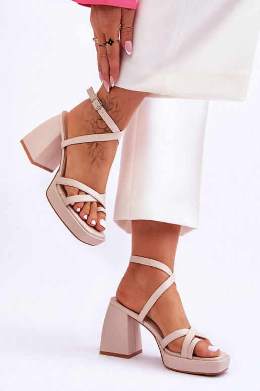 Stilīgass augstpapēžu sandales smilšu...
