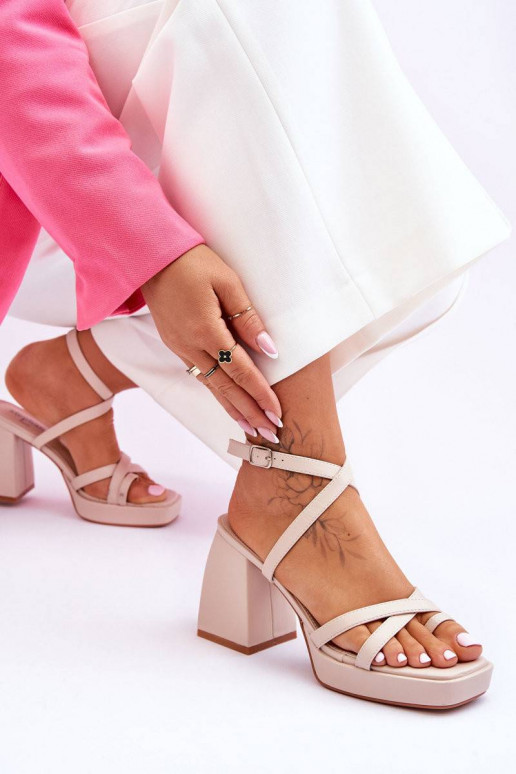 Stilīgass augstpapēžu sandales smilšu...