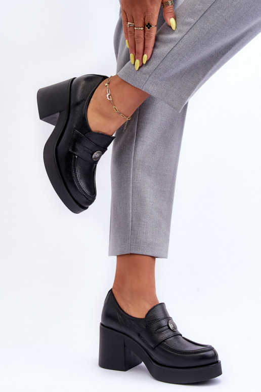 apavi ar papēdi melnas krāsas Lemar...