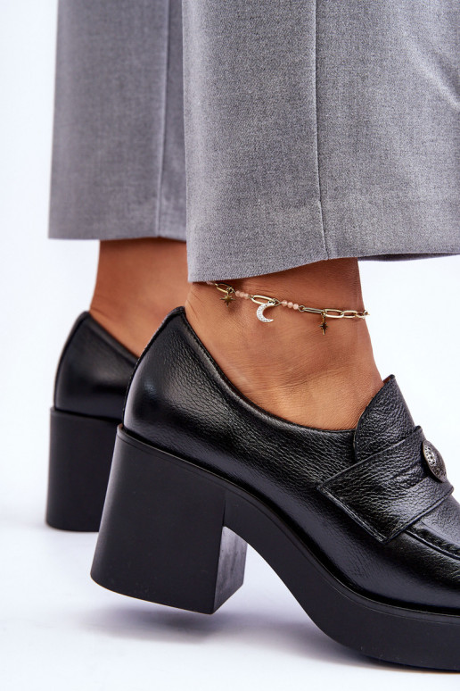 apavi ar papēdi melnas krāsas Lemar...